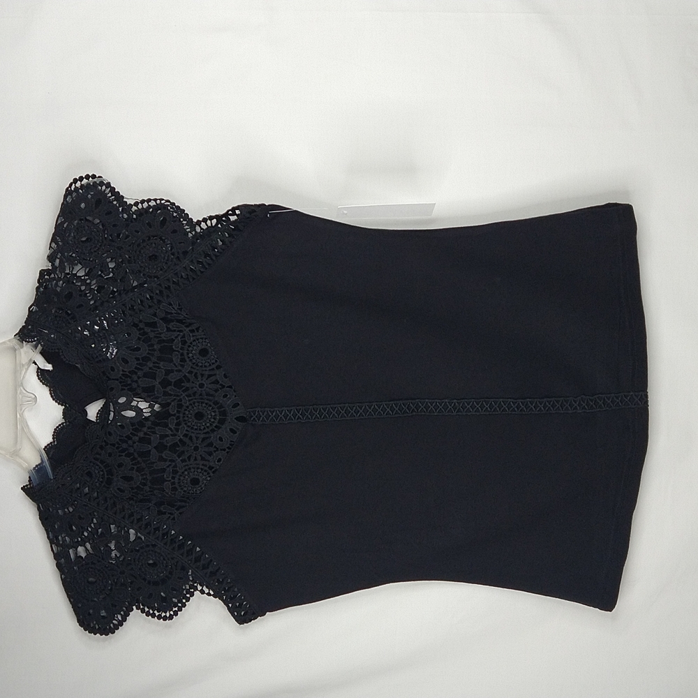 Women's Dressy Black Lace Top Size: M